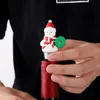 Tappi per vino Babbo Natale in cartone animato Strumenti da bar Decorazioni per feste di Natale Tappi per vino in metallo Champagne Tappo per bottiglia di Natale