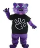 Discount factory hot purple panther mascot costume adult panther costumes for adult to wear