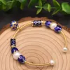 Bangle Natural Barock Pearl Cloisonne Charm Wrap Armband Bangles For Women Engagement Handgjorda klassiska lyxiga fina smycken Fashion