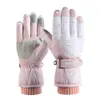 Guanti da sci invernali da donna Full Finger Plus velluto caldo impermeabile antiscivolo touch screen sport all'aria aperta L221017