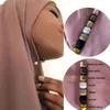 Broscher 35 färger hijab halsduk brosch stark metall magnetiska klipptillbehör inga hål stift muslimska kvinnor sjal magnet spänne