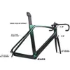 Rim Freio Aero Road Bike Frame TT-X35 Cabos internos completos BB86 Green Purple Chameleon YS3068