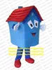 Blue House Mascot Costume Adult Cartoon Character Outfit Parent-Child Activity Affection Expression CX4047