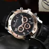 Luxury Top Class Man's Quartz Watch Business Sports Multi-Function Tre Eye Six Ago Casetto in acciaio inossidabile Waterrofon Cangole