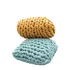 Oreiller 35 35cm Beau chunky yarn tricot en coton canap￩ jet chambre ￠ la main douce pour le salon