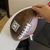 قناة جلدية أمريكان كرات كرة القدم Rugby Limited Edition Game Indoor Outdoor Ball Ballon de Foot للشباب البالغين البالغين بولا دي فوتول