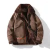 Heren dons MORUANCLE namaakbont Warm Flight Bomberjacks en jassen Fleece gevoerd dik thermisch leer Parka's Hoge kwaliteit bovenkleding