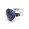 Anneau de coeur d'amour de cercle réglable de fête de mariage Reiki pierre de guérison Quartz naturel opale améthystes anneaux de cristal pour les femmes