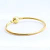 Yellow Gold Plated Round Clasp Charm Armband med originalbox f￶r Pandora Real Sterling Silver Party Jewelry for Women Girls Snake Chain Charms Armband