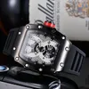 2022 Men's Luxury Quartz Watch Business Leisure Multifunctional Ghost Head Calendar Timing Silicone Watches