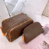 Classic Luxury designer Cosmetic Bags & Cases Double zipper PU leather for girl traveling bags 2pcs/set