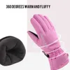 Gants de ski Femmes Ski neige gants thermique moto Snowboard hiver extérieur imperméable coupe-vent chaud mitaines gants équipement de plein air L221017