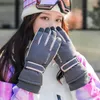Ski Gloves Women's Leather Heated Thermal Waterproof Biker Ski Heating Glove Motorcycle Winter Men's Gloves and Mittens Skiing Accessories L221017