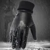 Ski Gloves Leather Winter Men Women Warm Thermal Fleece Touchscreen Waterproof Outdoor Run Snow Motorcycle Riding L221017