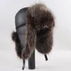Beralar Yüksek Kaliteli Kış Bombacı Şapkası Erkekler Ushanka Sovyet 2023 Sıcak Rus Kabarık Lüks Kulak Şapkası Sahte Kürk Şapkalar Deri Kar Kapağı
