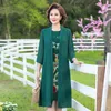 Casual jurken zomer elegante vintage vintage Chinese stijl jurk chiffon phoenix bloemen bedrukte vrouwen 5xl feest midi gewaad femme