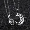 Pendant Necklaces Stainless Steel Necklace Couple Sun And Moon Men Women Valentine's Day Confession Anniversary Gift