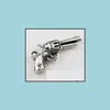 Charms 100pcs Pistol Gun Charms 22x12 мм для создания антикварных подвесок Винтажный тибетский цвет цвет DIY Craft Jewelry Drop 2022 Dhjff