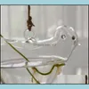 Plantadores Pots Originalidade forma de pássaro vaso hidroponia suspensão transparente vidro de vidro de água pendurada planta florpot home d dhyzs