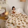 Coperte Coperta morbida Simpatico cartone animato Biancheria da letto per bambini Pile invernale Orso Divano Copriletto Caldo spesso Sherpa Studente