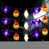Strings 20led Halloween Dypkin Ghost Skeletons Bat Spider Led Light String Festival Dekoracja na imprezę domową ornament