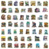 50pcs Retro Store Aesthetic Stickers Laptop Luggage Phone Motorcycle Skateboard Car Waterproof Decoration Sticker