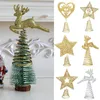 Adornos navideños Mano de obra fina Conveniente Glitter Tree Top Iron Elk Accesorio Adornos de escritorio Christmas- For Festival