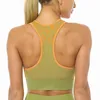 Yoga kıyafet leopar dikişsiz spor bras kadın spor salonu fitness çapraz mahsul üst brassiere yelek koşu yastıklı tank