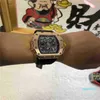 Luxe heren mechanisch horloge Horloges Heren Sport Vrije tijd Geïmporteerd Automatisch uurwerk Roestvrij stalen behuizing Rubberen band Vlinder B