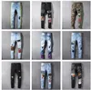 Jeans Homme Classique Hip Hop Pantalon Styliste Distressed Ripped Biker Jean Slim Fit Moto Denim Hj1