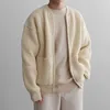Men's Sweaters 2022 Autumn New Men Knitwear Korean Version Loose Solid Color Outer Wear Cardigan Sweater Boutique Cloing Simple Style G221018