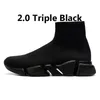 Treinadores Dr. Sapatos Mens Esportes Exportadores de t￪nis Triple Black Bra￧o Bra￧o Neon Meia Menina Mulheres Mulheres Tamanho 36-45