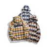 Veste à capuche Vintage Parkas Streetwear Argyle Plaid flou moelleux en peluche manteau en laine d'agneau Harajuku épais chaud polaire veste