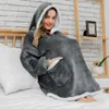 Others Apparel Warm thick TV Hooded Sweater Blanket Unisex Giant Pocket Adult and Children Fleece Weighted Blankets for Beds Travel home T221019