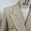 2024 New Suits Spot 외국 무역 소스 Euro American Style Suit Coat Jacquard Fabric Top Slim