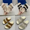 Australia Wool Boston Birkin Slippers Pull Cork Casual Indoor Pajamas Party Wear Non-slip Cotton Drag Comfort Designer Women Shoes With Box 420