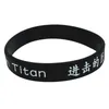 Bracelets de charme Attaque d'anime sur Titan Bracelet Style Punk Cuir tressé Unisexe Silicone Caoutchouc Élastique Cadeau En Gros