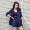 Women's Tracksuits 2022 Xiaoxiang Style Suit Female Korean Fashion Casual Handsome Professional Small Shorts Two-Piece Set