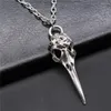 Pendant Necklaces 8pcs Raven Skull Bird Head Charm 35x13mm Tibetan Silver Plated Pendants Jewelry Making DIY Handmade Craft