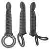 Sexspielzeug Vibrator Massagegerät Erwachsene Double Penetration Dildo 10 Modus Männer Strap On Penis Vagina Plug Erwachsene Spielzeug für Paare SNHO OI2L