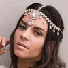 Wedding Bruidal Crystal Rhinestone voorhoofd hoofdband Indian Hairband Gold Silver Crown Tiara Headpiece Party Prom Hair Accessoires Sieraden