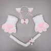 Festival Parti Malzemeleri Peluş Lolita Hayvan Kulakları Headdress Aksesuarları Kedi Kulak Saçkop Çat Tie Cat Claw Eldiven Kediler Kuyruk Seti Cosplay Araçları ZC959