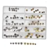 Kit di riparazione per orologi Sostituzione professionale di parti di corona Strumento accessorio in acciaio inossidabile oro argento assortito per orologiaio