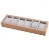 Watch Boxes 6/12 Bit Pillow Jewelry Display Tray Ring Bracelet Necklace Earring Container Storage Case Organizer