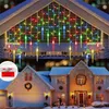 Strings Street Garlands Dekoracje świąteczne 2022 Festoon LED LED ICICLATY Light Light Year Decor Dorop 0,6/0,7/0,8m wtyczka UE