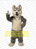 Grey Dog Husky Mascot Costume Dorosły Cartoon Postacie strój garnitur pożegnanie obiadu Ceremonialne wydarzenie CX030