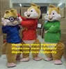 Nouveau Costume de mascotte Alvin et les Chipmunks tenue de personnage de dessin animé adulte Costumes de propriétés de scène CX019