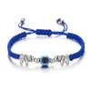 Bracelet porte-bonheur bleu mauvais œil main de Fatima, pour femmes et hommes amoureux, fait à la main, fil noir, corde de Couple, bijoux cadeau