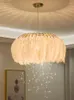 Pendant Lamps Firefly Light Modern Romantic Warm Net Red Living Room Led Lamp Wedding Bedroom Feather Hanging