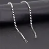 Braccialetti a maglie Collana a catena a forma quadrata in acciaio inossidabile da 2/3/5 mm per uomo donna Gioielli fai da te che realizzano abbigliamento quotidiano all'ingrosso